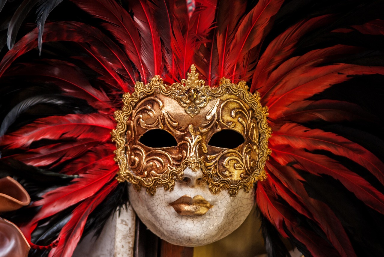 Venetian mask, carnival, feathers — 5 Superb Women Sports Shoe for Heel Pain Relief